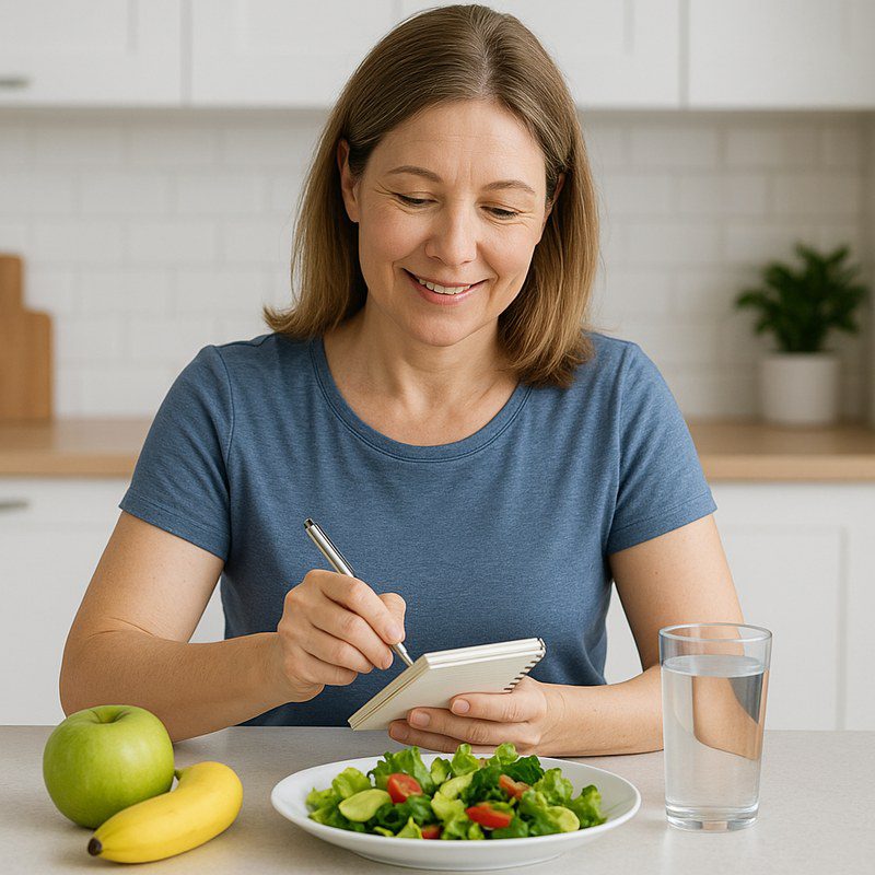 Person walking outdoors for exercise