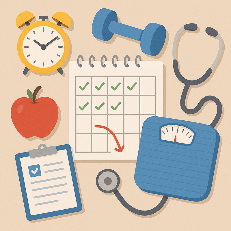 Person overcoming weight loss plateau through balanced habits