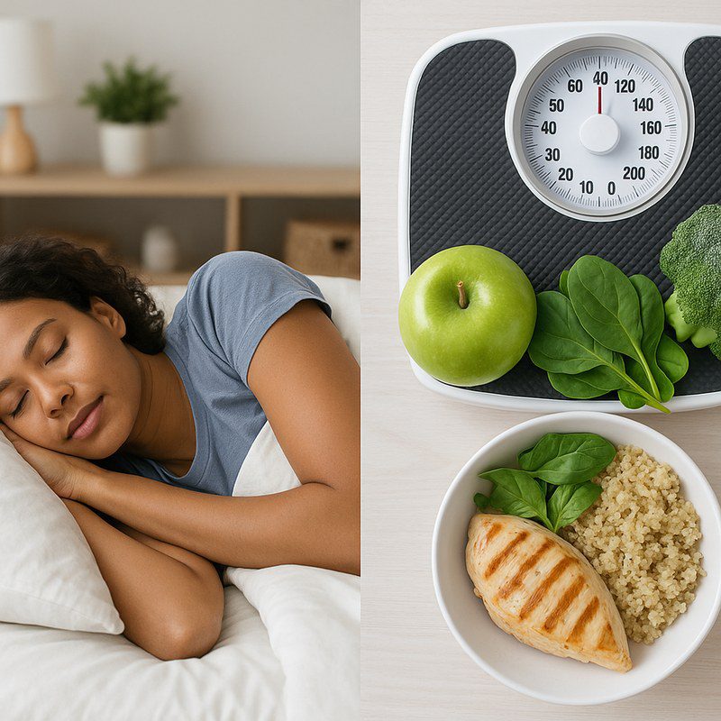 Person sleeping peacefully to support metabolism and weight loss