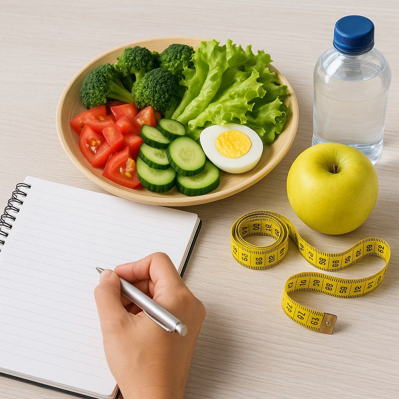Healthy meal plate with vegetables and lean protein